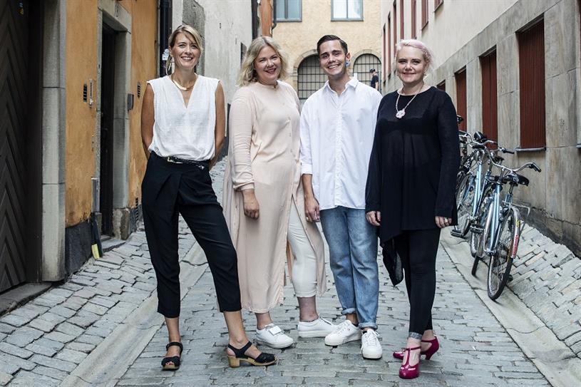 Mr President's Claire Hynes, with First Lady founders Thea Hamrén and Emil Rydberg, and Mr President’s chief creative officer Laura Jordan Bambach