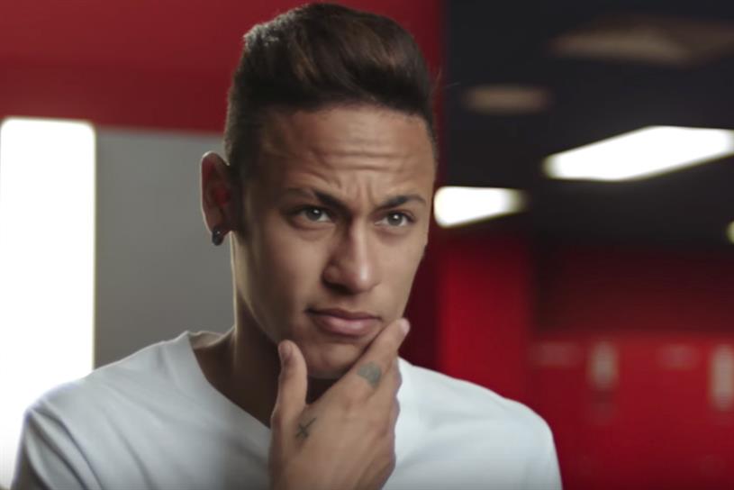Neymar in Gillette's Mach3 ad