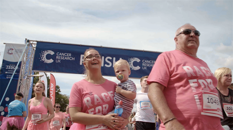 Cancer Research UK: calls to action include donating, volunteering and signing up to a fundraising event