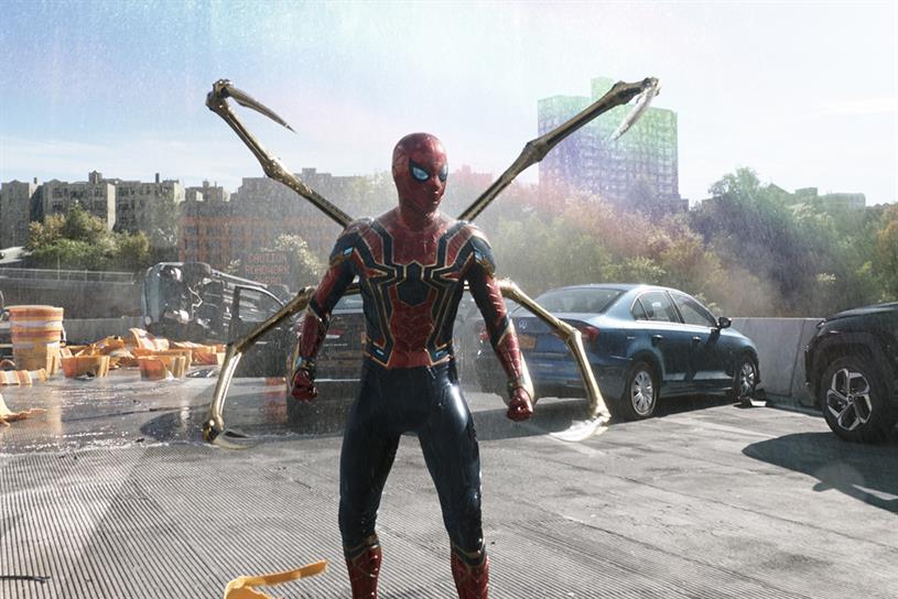  No Way Home in which Spiderman has four spider legs coming our of his back