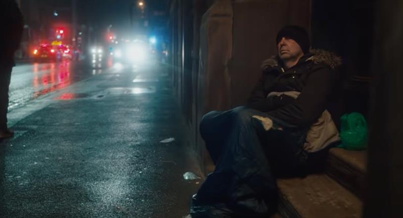 Homeless man on the street