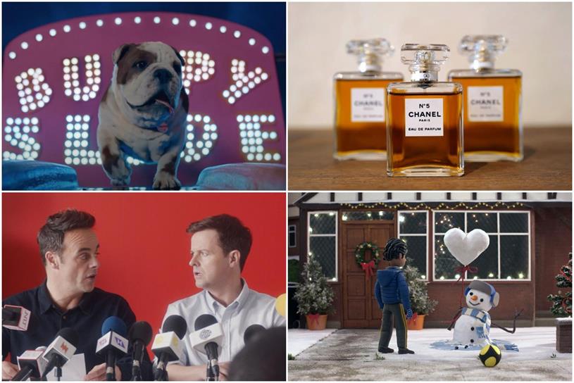 Clockwise from top left: Churchill, Chanel, John Lewis Partnership, Santander