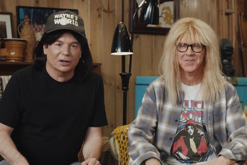 Uber Eats: Wayne's World stars Mike Myers and Dana Carvey featured in brand's Super Bowl campaign