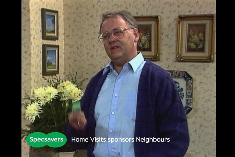 Specsavers: ad features Harold Bishop, one of Neighbours' most well-known characters