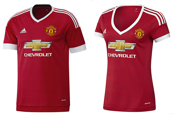 Strike out in Manchester United kit from