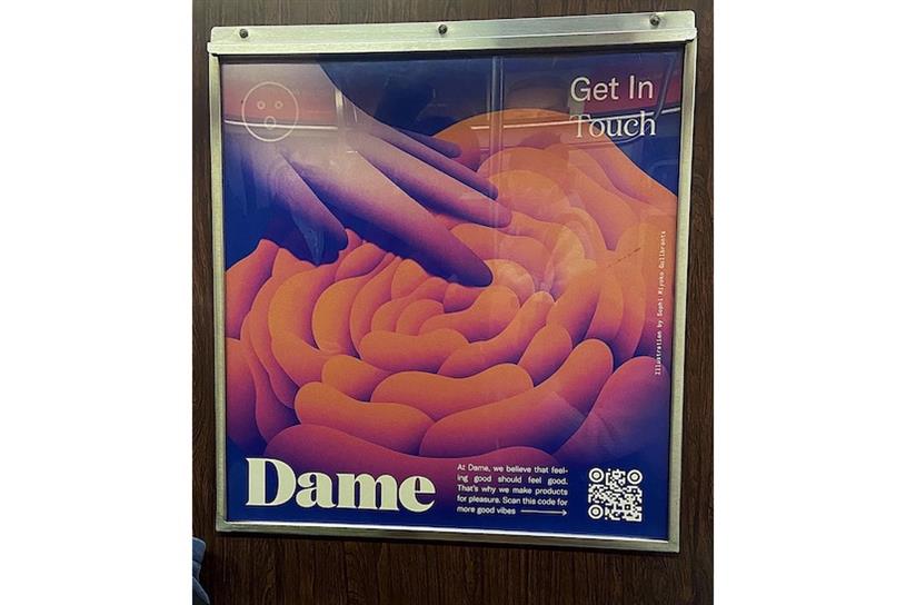 Dame Get In Touch subway advertisement.