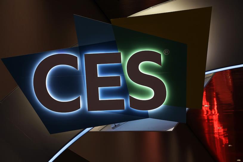CES logo in neon letters