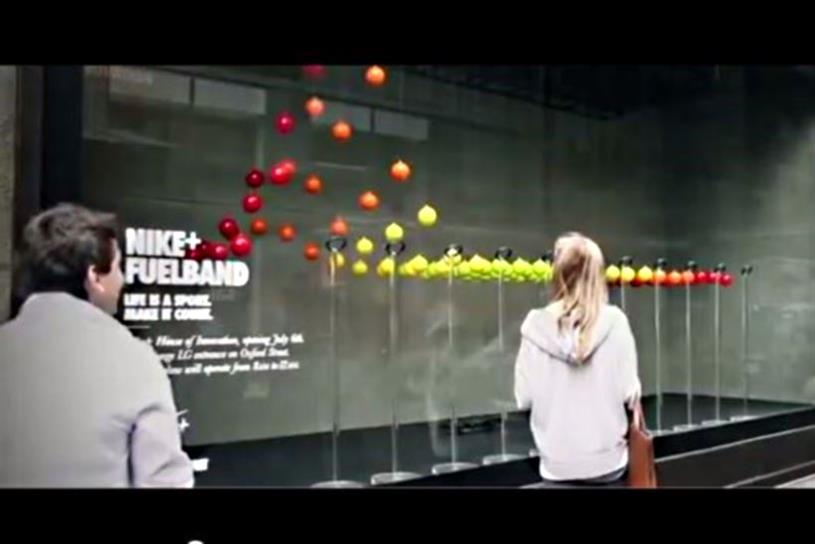 Selfridges collaborated with Nike to create an interactive window installation.