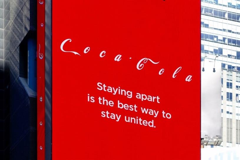 Coke Uses Times Square Billboard To Spread Coronavirus Health Advice