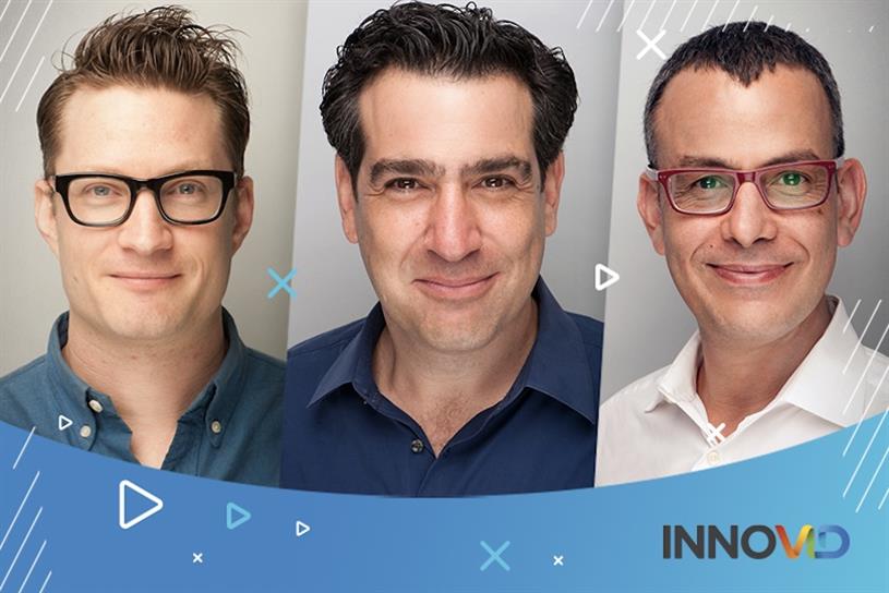 Tal Chalozin, CTO and co-founder (left), Zvika Netter, CEO and co-founder (center), Zack Zigdon, managing director, international and co-founder (right). (Credit: Innovid)