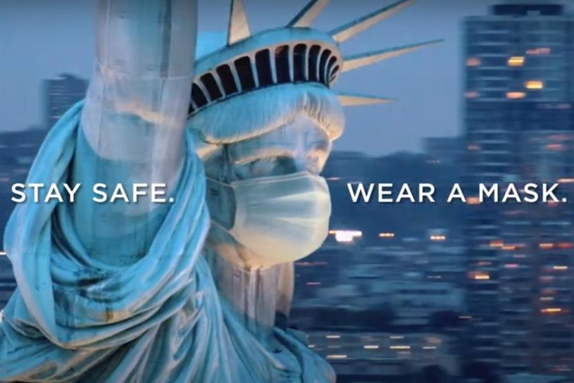 McCann's warrior cry to get Lady Liberty in a real mask