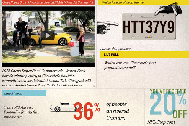 Chevrolet 'Game Time app' by Goodby, Silverstein & Partners