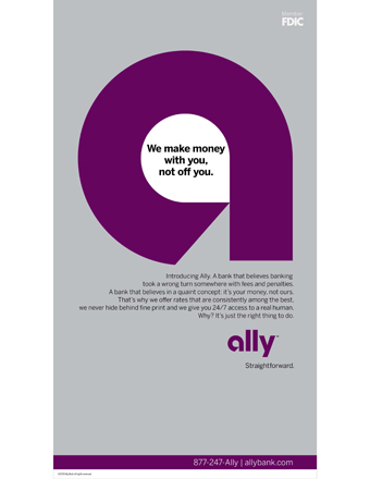 Ally Bank 'straightforward' by BBH New York