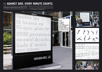 Solidarité Sida (AIDS Solidarity) 'clocks' by Euro RSCG France