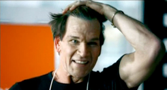 Orange 'patrick swayze gold spot' by Mother London