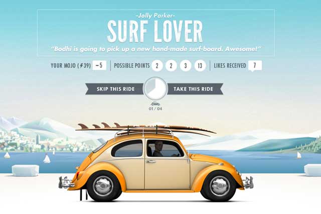 VW Beetle 'hitchhike with a like' by Tribal DDB Amsterdam