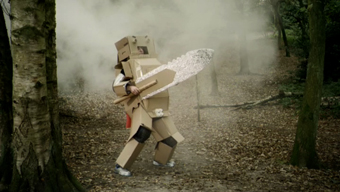 Phones4u 'cardboard warriors' by Adam & Eve London