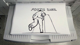 Fortis Bank ... uses photocopier to create animation