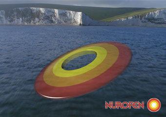 Nurofen 'target clifftop' by Euro RSCG