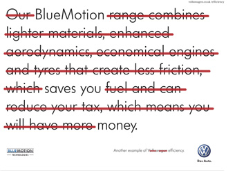 Volswagen 'efficiency' by DDB London