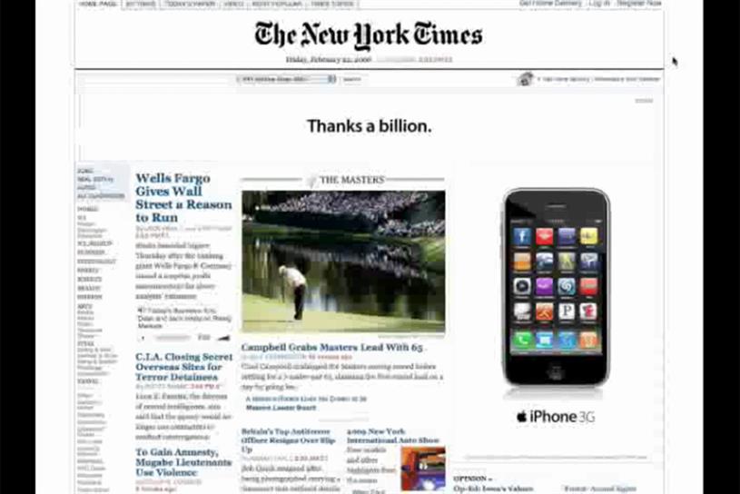 iPhone...celebrating 1billion apps downloads