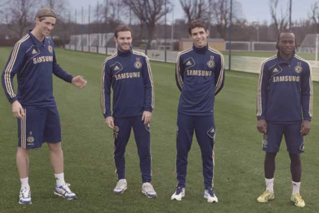 Samsung: 'dream the blues' ambassadors Fernando Torres, Juan Manuel Mata García, Oscar and Victor Moses