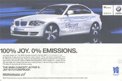 BMW ad: banned by the ASA