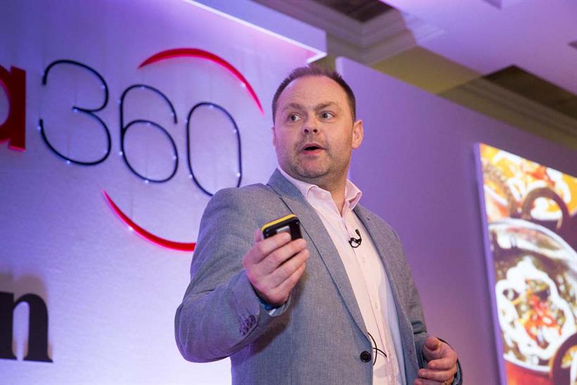 Evans on stage at Campaign's Media360 event last month