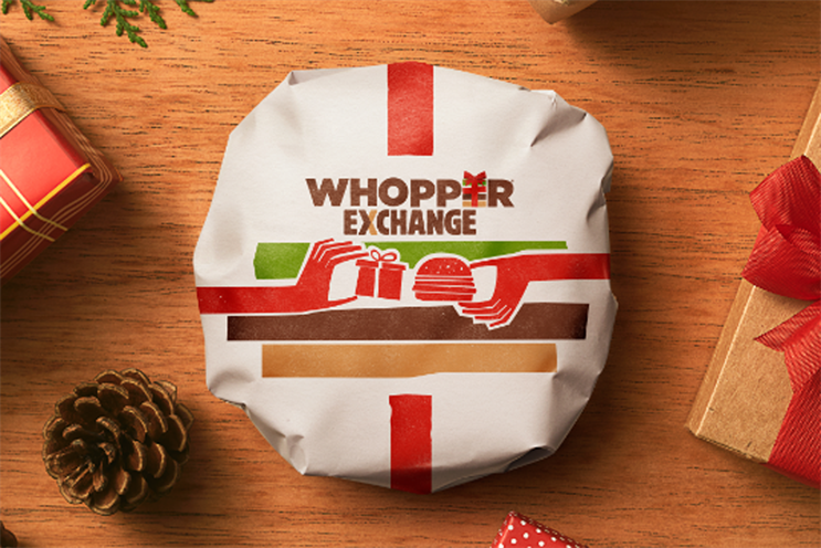 Whopper Exchange: Burger King invited consumers to trade in unwanted Christmas presents for a burger