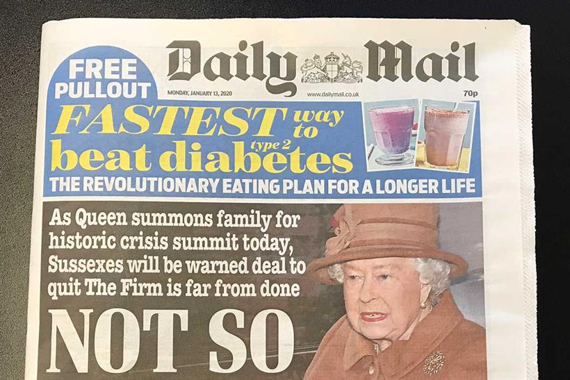 Daily Mail: consumer arm ad revenue grew 4% in last financial year