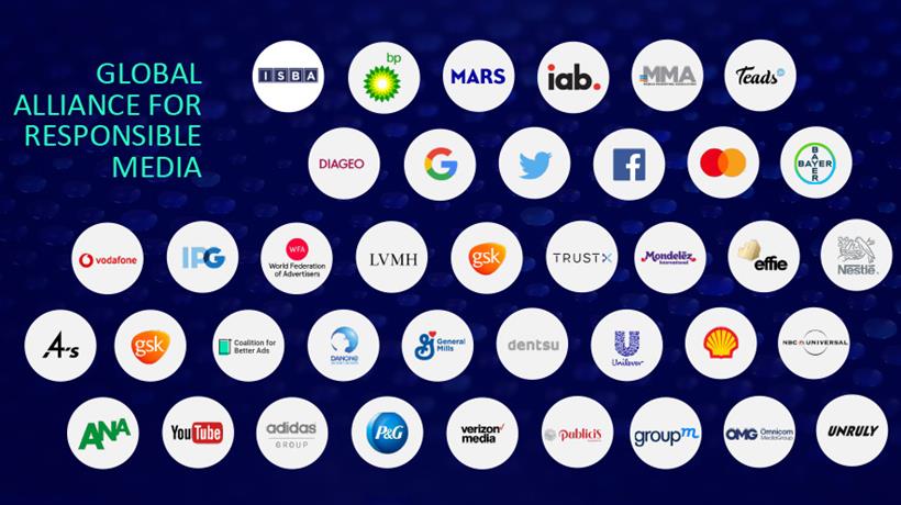 Global Alliance for Responsible Media: some of the companies involved