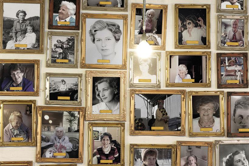 Grandmother: reception wall has been filled with photos of employees’ grandmothers