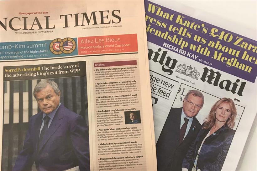 Sorrell: Financial Times published allegations of bullying behaviour