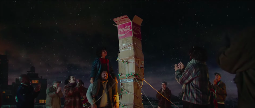 A still from Coca-Cola's Christmas ad "Chimney" 