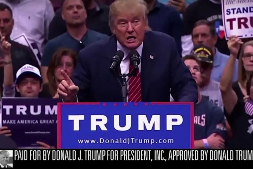 Donald Trump: his electorate campaign was the most-shared ad last week