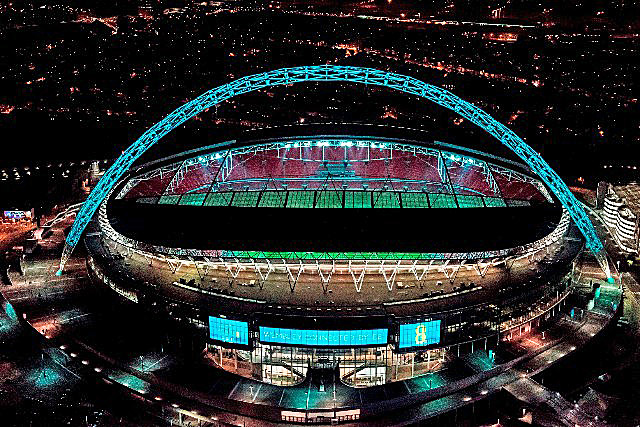 EE: lights up Wembley Stadium