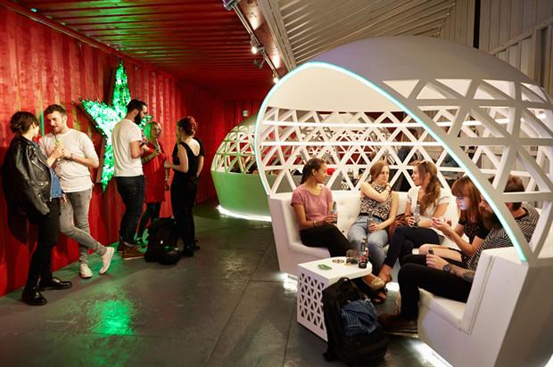 Heineken's pop-up lounge was located in the Old Truman Brewery