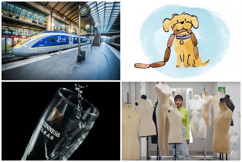 Clockwise from top left: Eurostar, TSB, Asos and Diageo