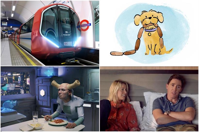 Clockwise from top left: TfL, TSB, P&O and Deliveroo