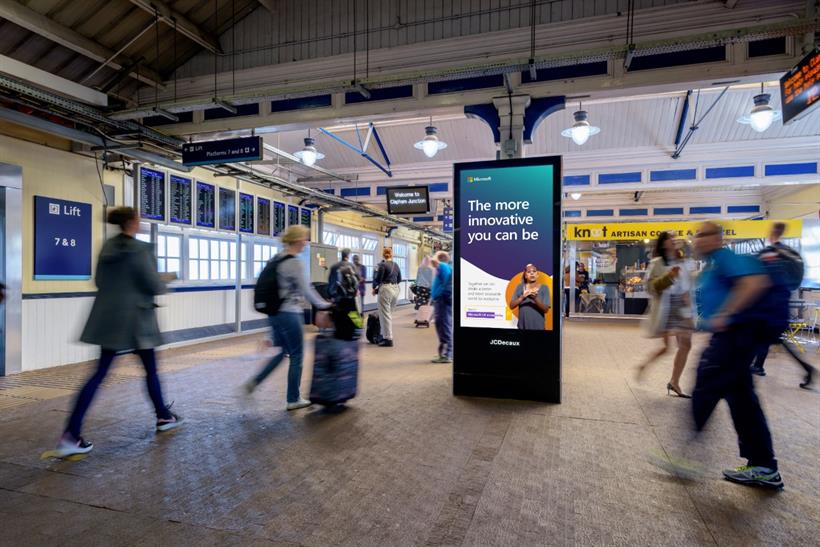 Microsoft: campaign features at several major UK railway stations
