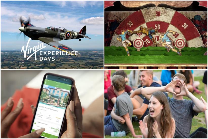 Clockwise from top left: Virgin Experience Days, William Hill, NCS and Groupon