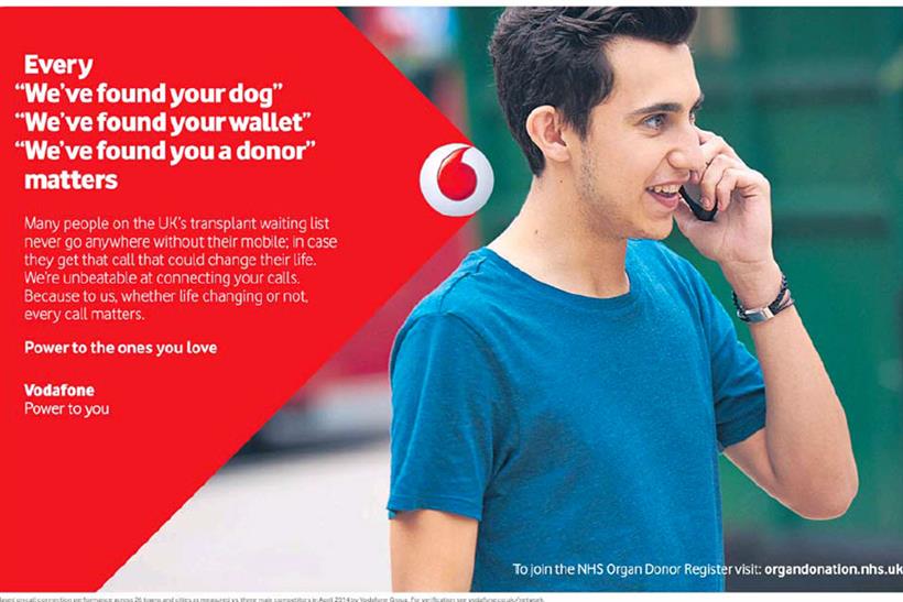 Vodafone: this ad appeared in January