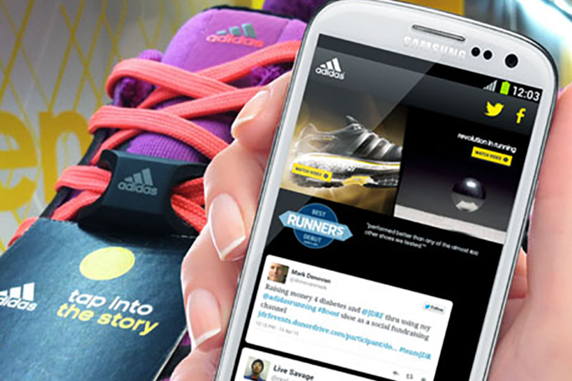 Adidas' NFC-enabled shoes were among the topics at Saturday's SXSW wearables session. 