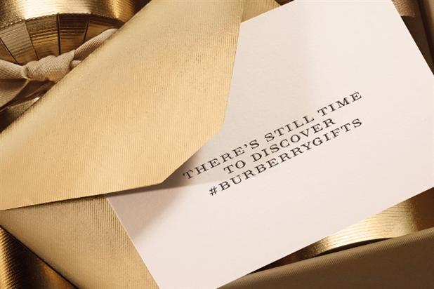Burberry is helping Twitter users find last-minute gifts.