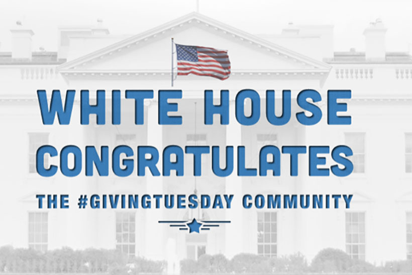 The White House got into this year's #GivingTuesday spirit. 