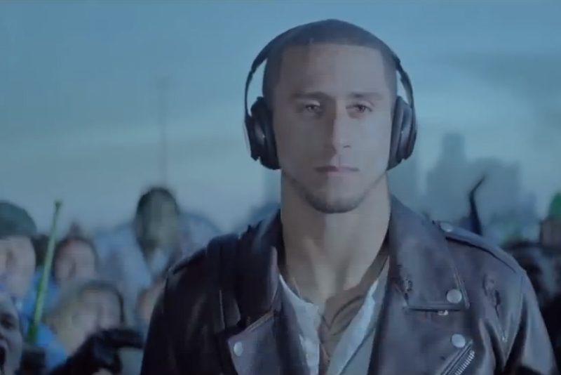 San Francisco 49ers quarterback Colin Kaepernick, in an ad for Beats by Dre.