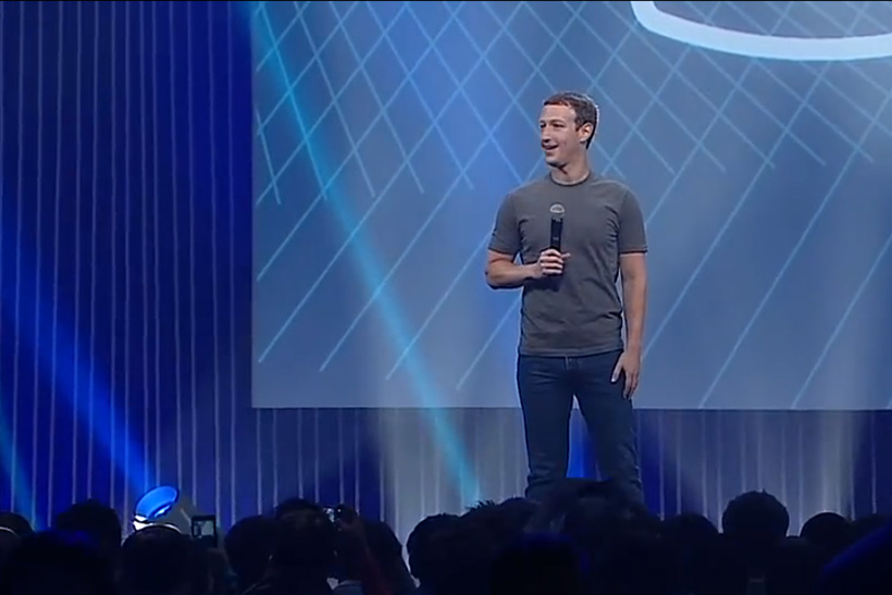 Facebook CEO Mark Zuckerberg at F8.