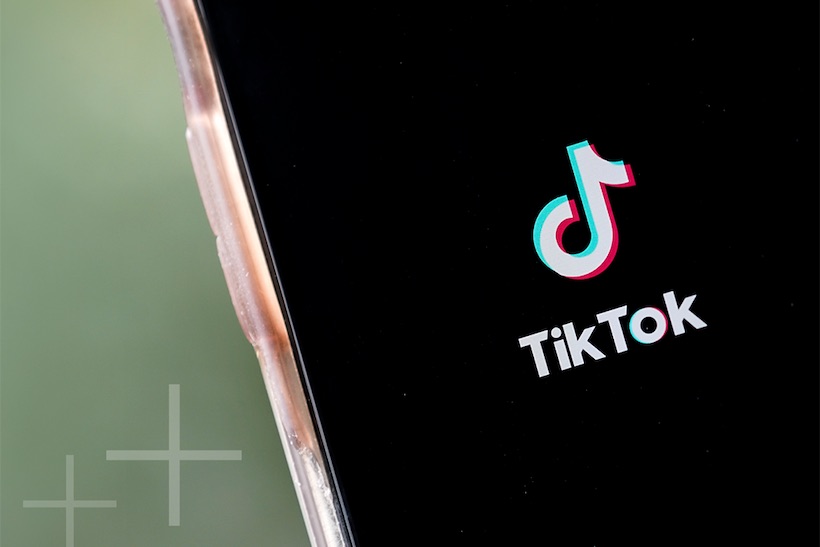Smart phone displaying TikTok logo