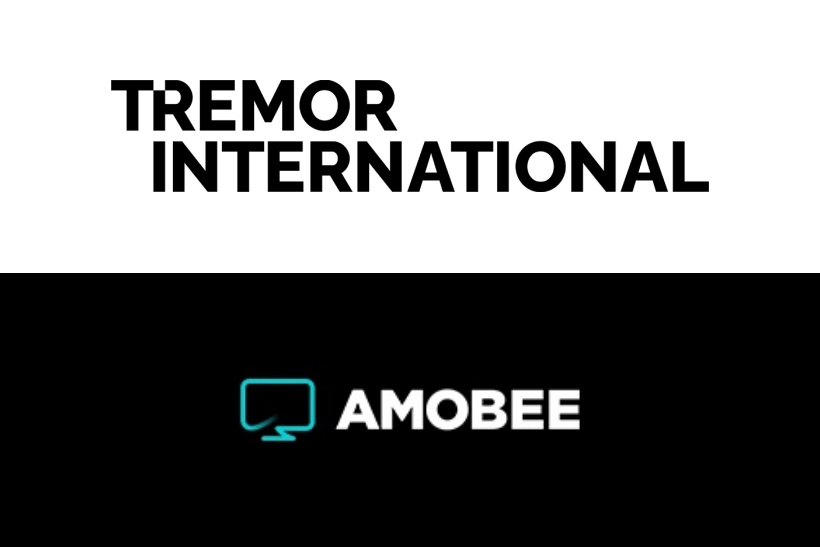 Logos for Tremor International and Amobee