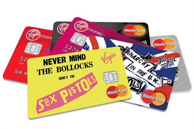Virgin Money: sexing up finance with punk rock themed cards.